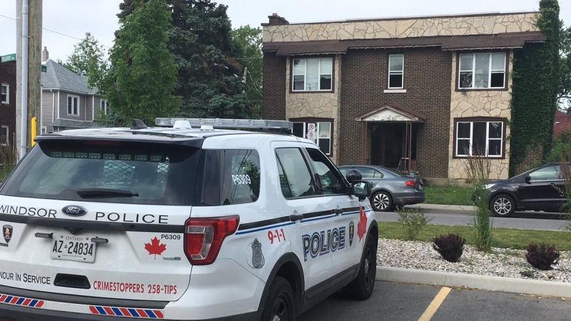 Firefighters were called to the 1000 block of Pelissier in Windsor, Ont., on Tuesday, July 3, 2019. (Chris Campbell / CTV Windsor)