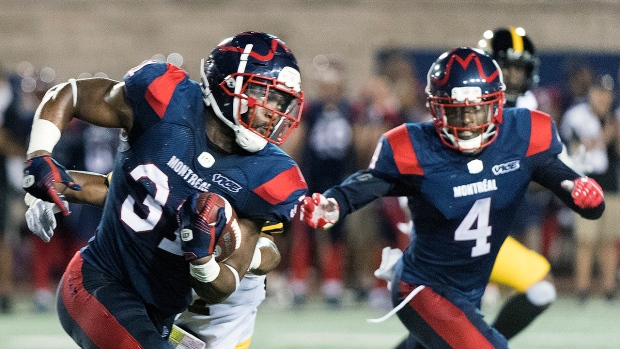 Montreal Alouettes' William Stanback (31) signed a two-year deal with the Raiders in the NFL after a breakout season in the CFL. THE CANADIAN PRESS/Graham Hughes