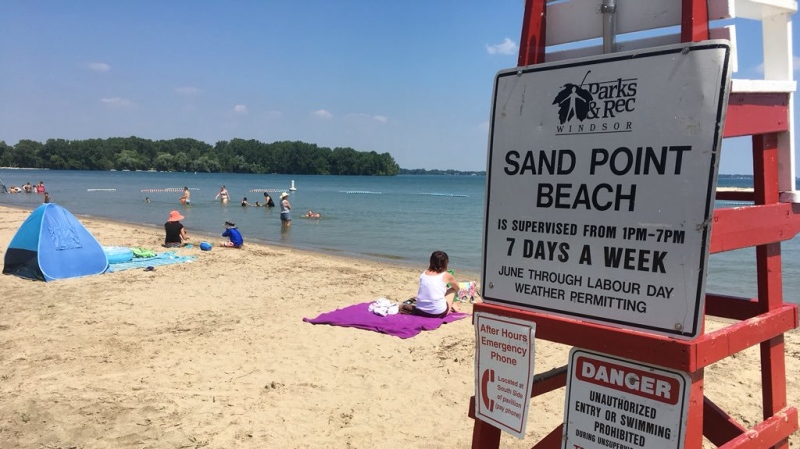 Sandpoint Beach in Windsor, Ont., on July 16, 2019. (Chris Campbell / CTV Windsor)