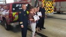 Terry McLachlan and Michele Finnigan and Crystal Lynn Scade were presented citizen citation awards in Windsor, Ont., on Thursday, July 5, 2019. (Chris Campbell / CTV Windsor)