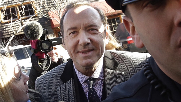 Kevin Spacey arrives at court in Nantucket