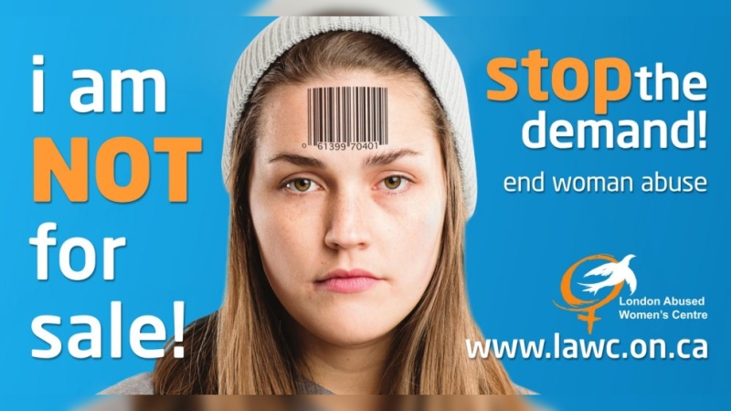 Part of an ad campaign from the London Abused Women's Centre is seen in this image. (Source: lawc.on.ca)