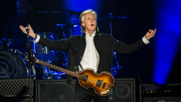 At the age of 77, most people are happy if they can get out of bed in the morning. Paul McCartney, on the other hand, is playing three-hour shows in front of crowds of 50,000. The former Beatle played a wide variety of songs from his more than 60-year catalogue at BC Place in Vancouver Saturday night. (Photos by Anil Sharma)