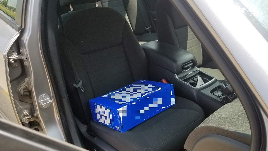 Child seat with beer box 
