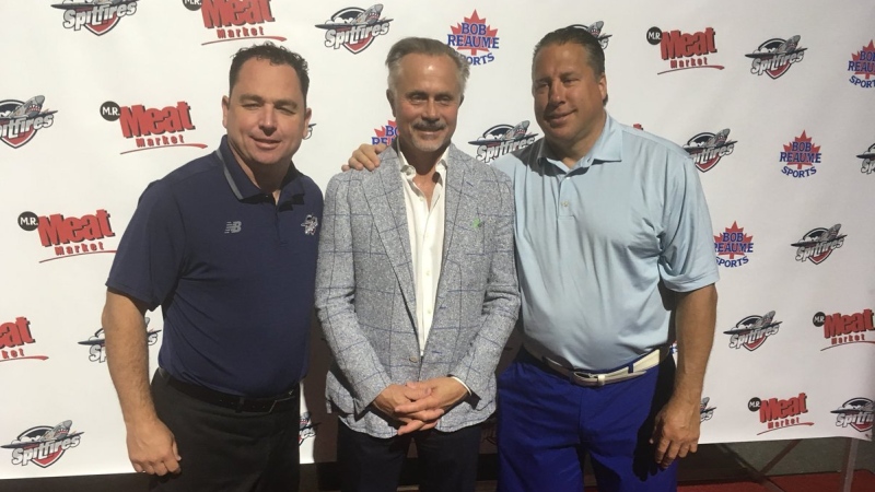Warren Rychel (right) is stepping down as Spitfires GM in Windsor, Ont., on Thursday, July 11, 2019. (Bob Bellacicco / CTV Windsor)