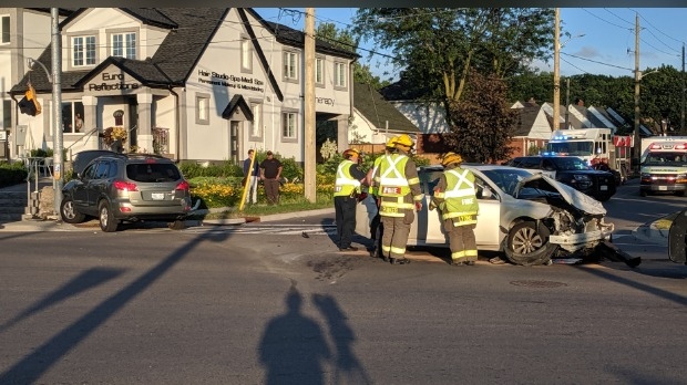 Highland and Belmont car crash 