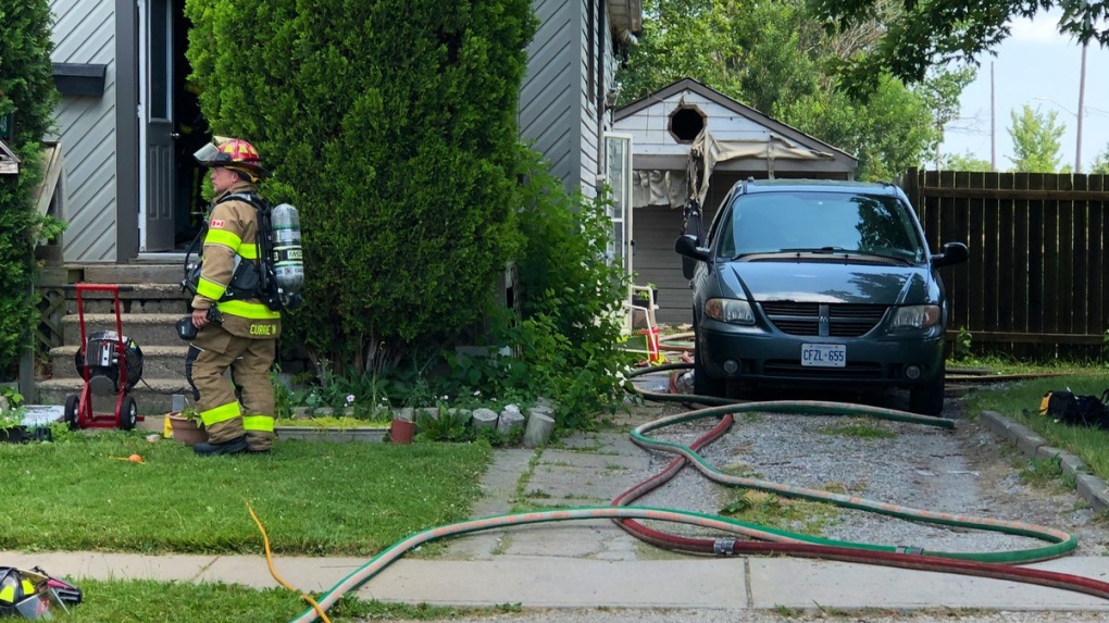 Firefighters were called to a blaze on Riberdy Rd.