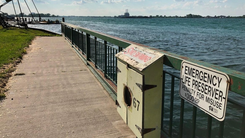 The Detroit River northwest of the 8500 block of Riverside Drive E. is seen on Saturday, July 13, 2019.
(Gord Bacon / AM800)