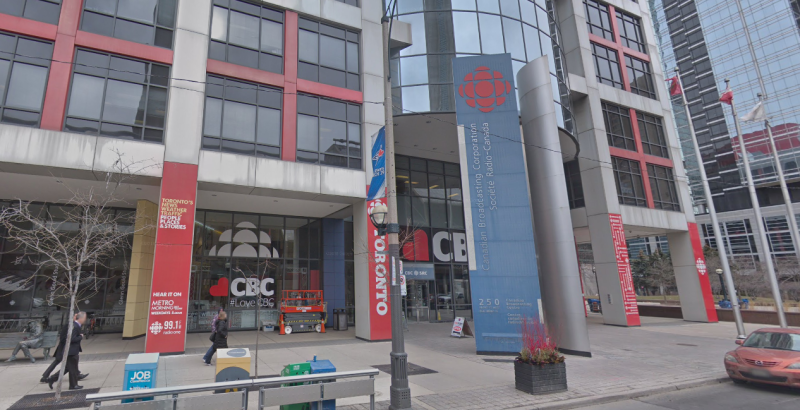 The CBC building in Toronto is seen in this Google Maps photo. 