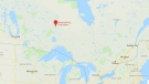Eabametoong First Nation is indicated on this map. (Google)