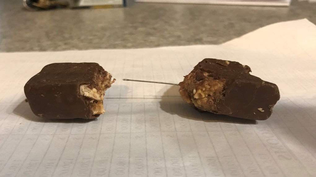 needle found in candy bar