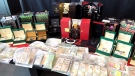 York Regional Police show items seized during a major crime bust while speaking at a news conference held on July 18, 2019. (CTV News Toronto / Ted Brooks) 