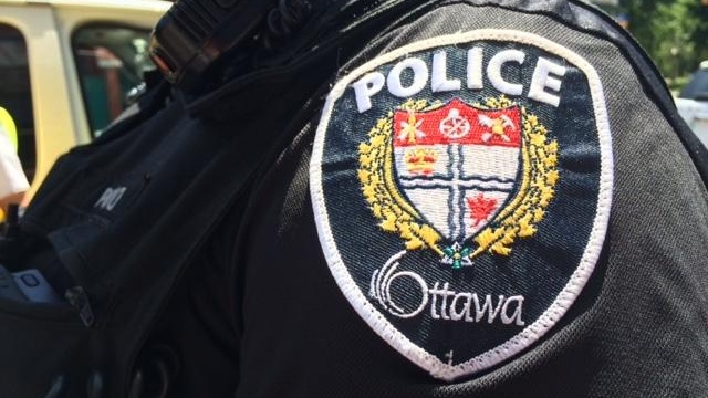 Ottawa Police badge stock photo