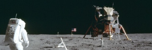 Buzz Aldrin Jr. on the moon, on July 20, 1969
