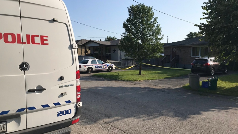 Police in London, Ont. investigate after a man was found in medical distress, Wednesday, July 24, 2019. (Sean Irvine / CTV London)