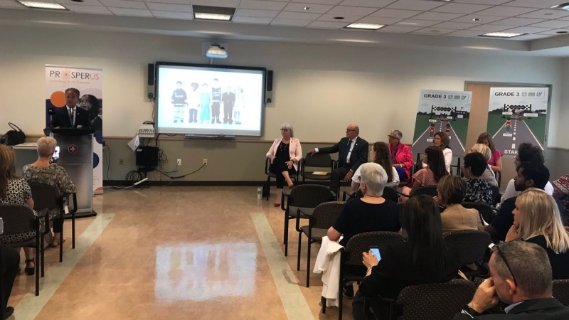 The first major report from ProsperUs is unveiled in Windsor, Ont., on Wednesday, July 24, 2019. (Angelo Aversa / CTV Windsor)