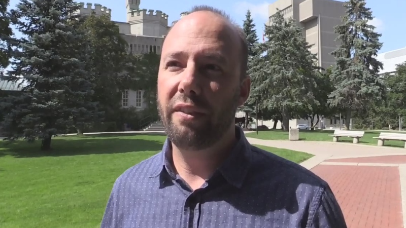 City Councillor Stephen Turner speaks on the Municipal Elections Act in London, Ont. on Wednesday, July 24, 2019. (Daryl Newcombe / CTV London)