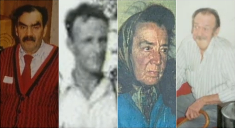 John Crofts, left, John Semple, Joan Lawrence and Ralph Grant, right, went missing in the late 1990s in the Muskoka region. (Police handout)