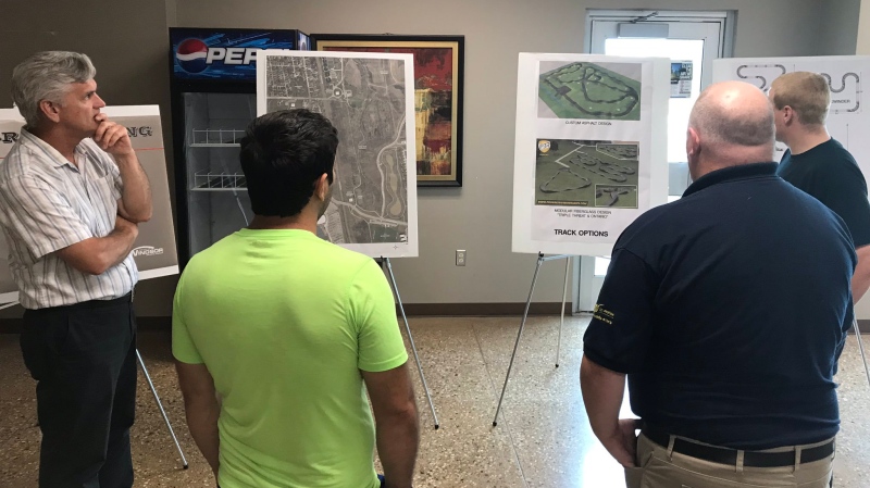 An open house is held at the WFCU Centre on July 25, 2019 to focus on a new pump track trail being built in the city's east end. (Angelo Aversa / CTV Windsor)