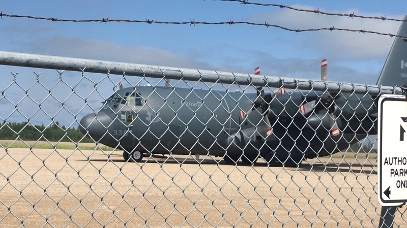 The Canadian Armed Forces will provide a Royal Canadian Air Force CC-130H Hercules aircraft from Winnipeg to aid in the ongoing search for the suspects.