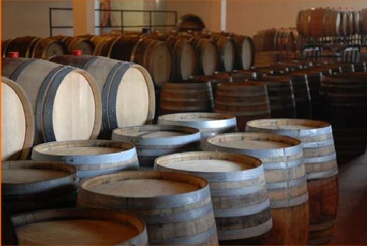 Wine barrels. (Courtesy Pelee Island Winery)