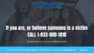 An image is seen from Courage for Freedom's anti-human trafficking ad.