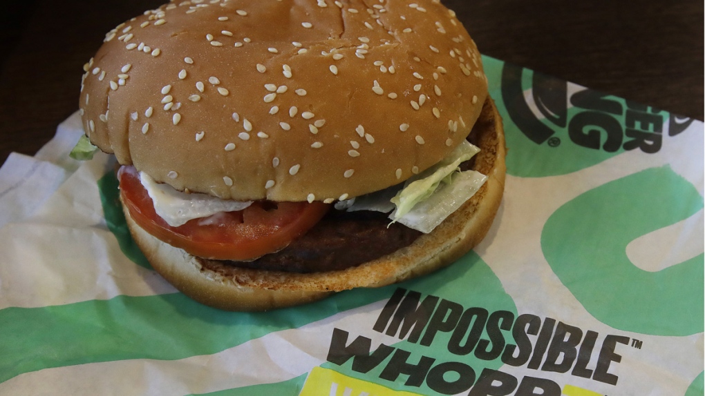 An Impossible Whopper burger