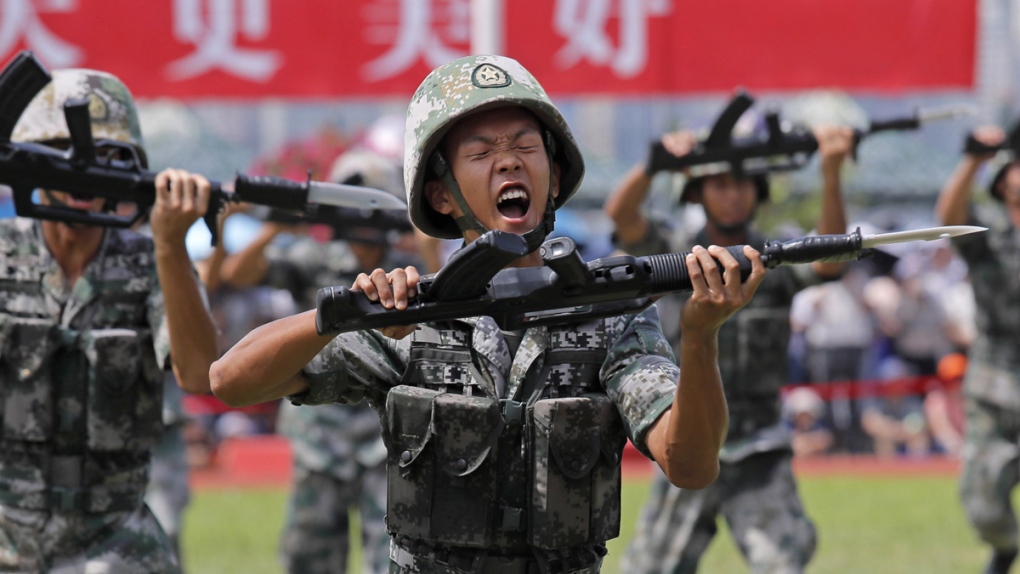 People's Liberation Army soldiers in Hong Kong