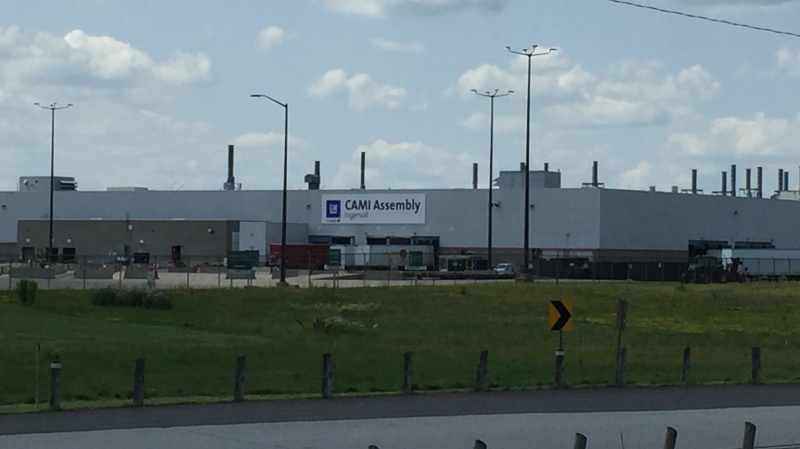 The GM CAMI Assembly plant in Ingersoll, Ont. is seen on Thursday, Aug. 1, 2019. (Bryan Bicknell / CTV London)