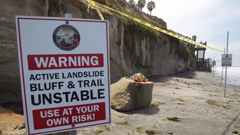 Cliff collapse in California