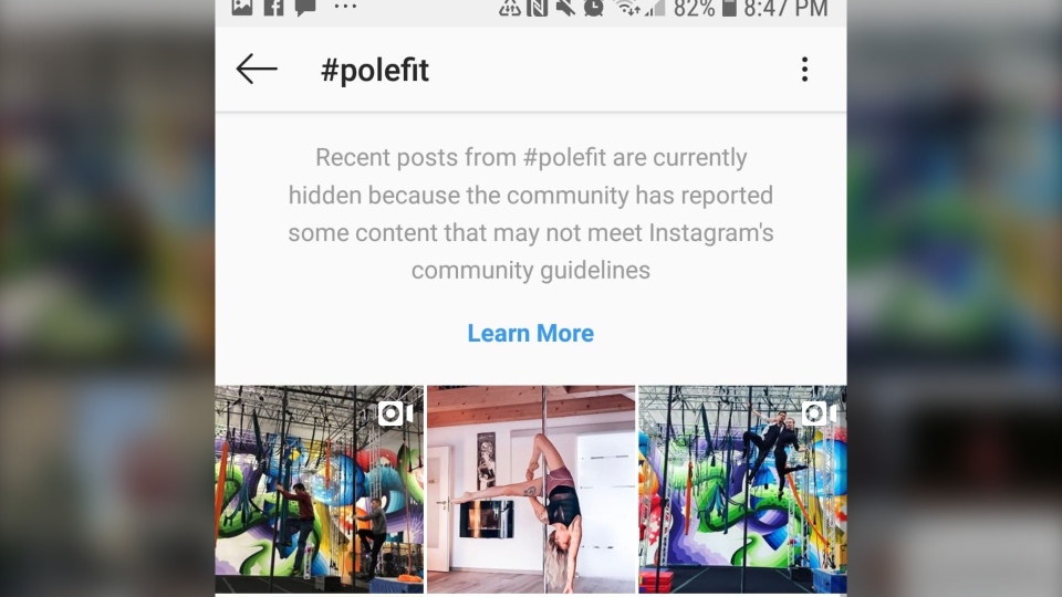 Pole dance hashtags
