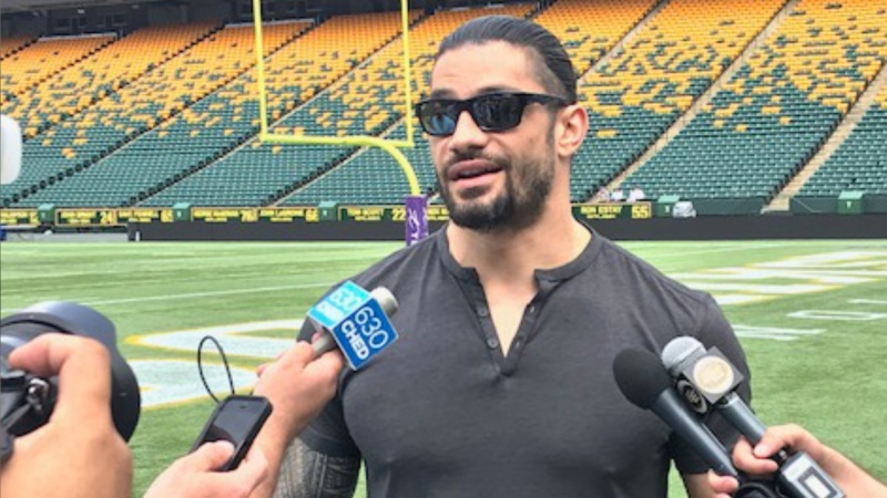Roman Reigns played with the Edmonton Eskimos in 2008 before he became a WWE star.
