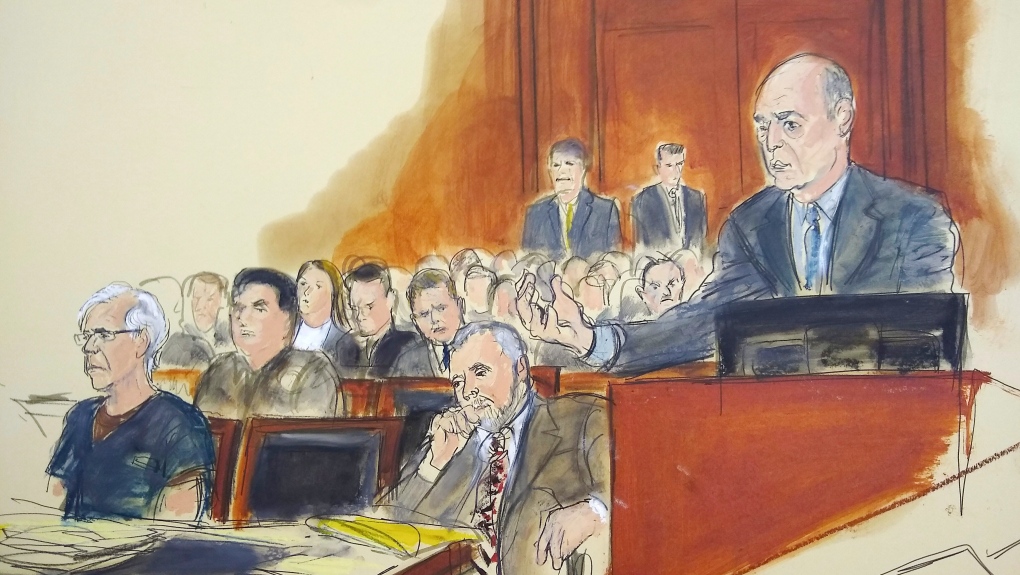Epstein court room sketch