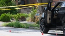 Police tape off an area in North York after a shooting on August 11. (Peter Muscat)