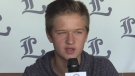Dylan Baker, 13, is the play-by-play announcer for the London Majors baseball webcast in London, Ont.