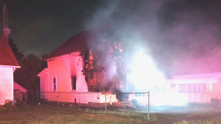 Firefighters responded to the blaze at 1123 Elgin St. around 11:30 p.m. Monday, Aug. 12, 2019. (Courtesy CK Fire Department)