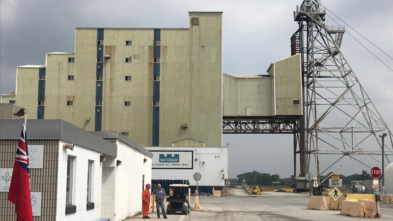 The Windsor Salt mine in Windsor, Ont., on Friday, Aug. 16, 2019. (Rich Garton / CTV Windsor)
