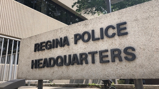 The sign in front of Regina Police Headquarters is pictured in this file photo. (Brendan Ellis/CTV News)