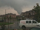 This F2 tornado struck Vaughan, Ont., about 40 kilometres north of Toronto, on Thursday, Aug. 20, 2009. (Bettina Reid for CTV News).