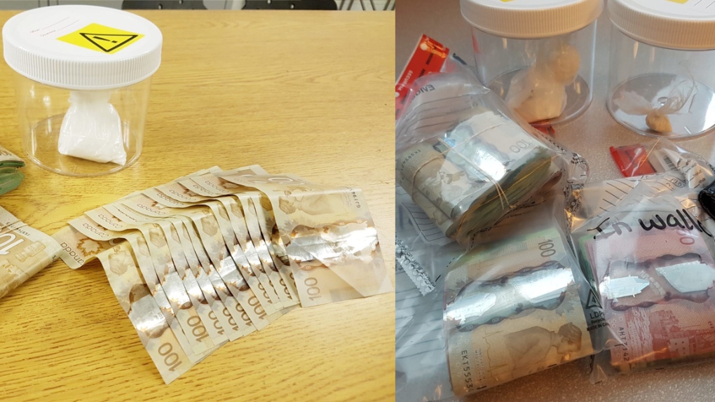drugs and cash seized by police