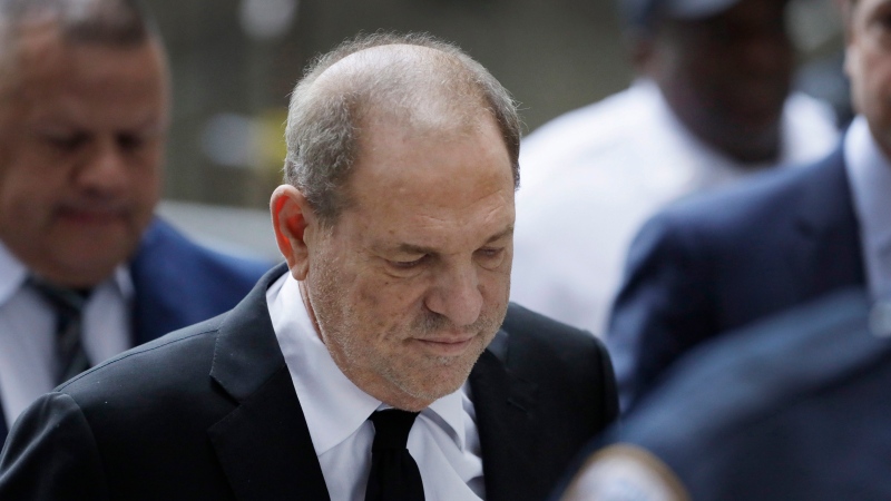 Harvey Weinstein arrives in court, Monday, Aug. 26, 2019, in New York. (AP Photo/Mark Lennihan)