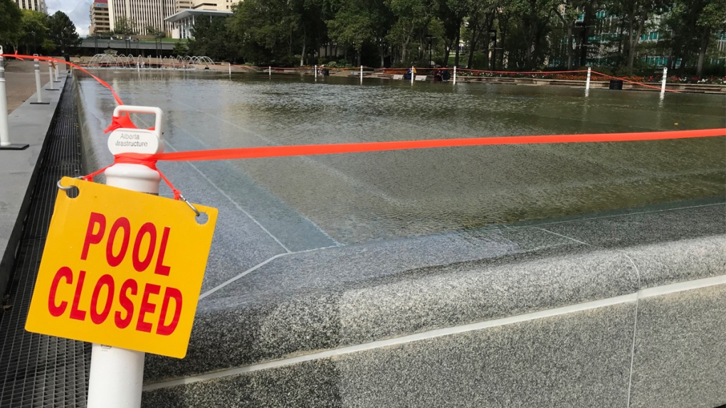 Alberta legislature wading pool closed
