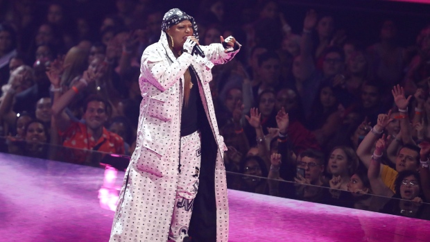 Queen Latifah performs at the MTV Video MusicAwards at the Prudential Center on Monday, Aug. 26, 2019, in Newark, N.J. (Photo by Matt Sayles/Invision/AP) 