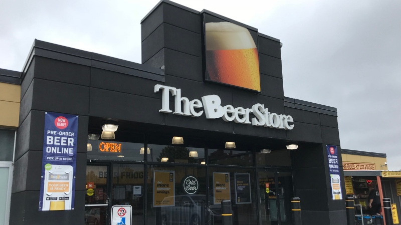 The Beer Store on Anne Street in Barrie on Tues., Aug. 27, 2019 (CTV News/Beatrice Vaisman)