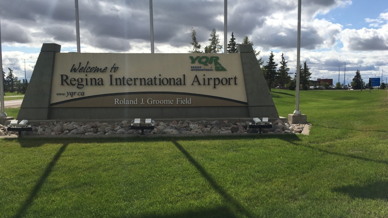The entrance to the Regina International Airport. (Cole Davenport/CTV Regina)
