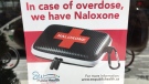 Southwestern Public Health is offering a sticker for local businesses in St. Thomas and Elgin County to show staff has had naloxone training. (Bryan Bicknell / CTV London)