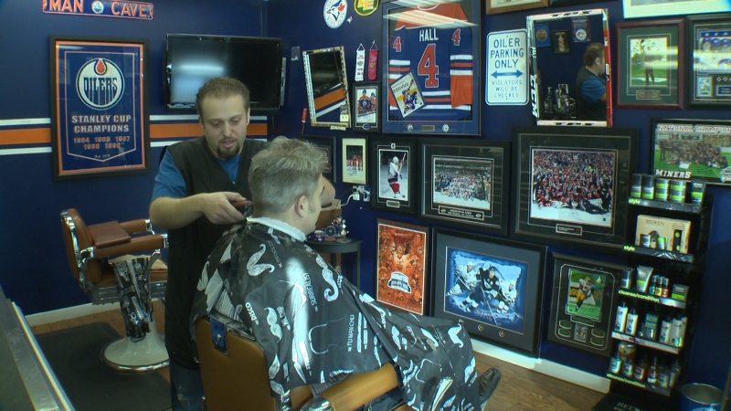 Holyrood Barber Shop owner Fred Haymore estimates the stolen memorabilia is worth $4,000 to $5,000.