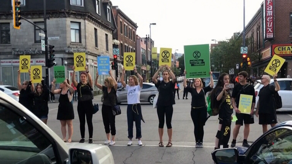 Flash mob of climate activists target drivers