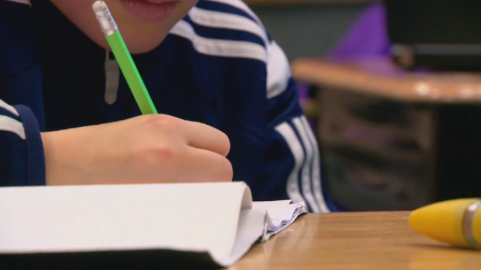 A student is seen working in a classroom in this file photo. (CTV News Toronto)
