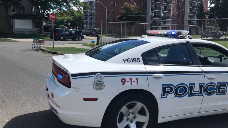 Windsor police responded to the area of Elliott and Mercer streets on Wednesday, Sept. 4, 2019. (Angelo Aversa / CTV Windsor)